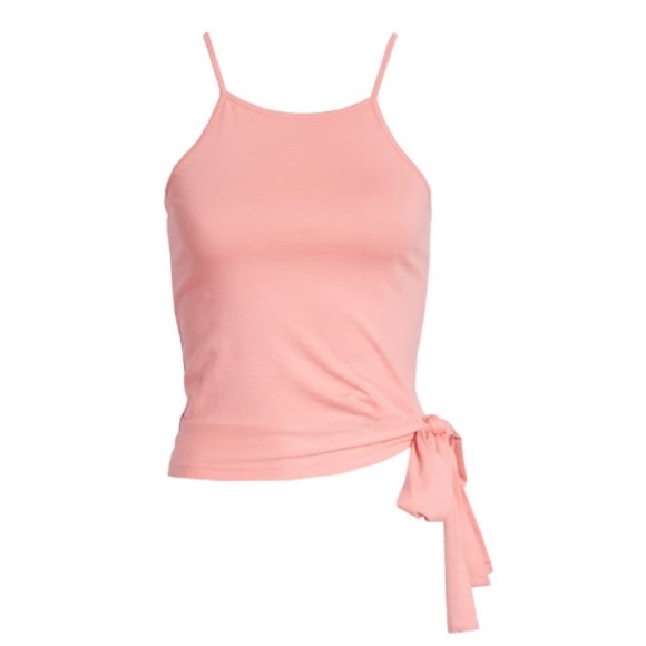 BP Plus Size Side Tie Tank Top in Pink 2X - Picture 5 of 8